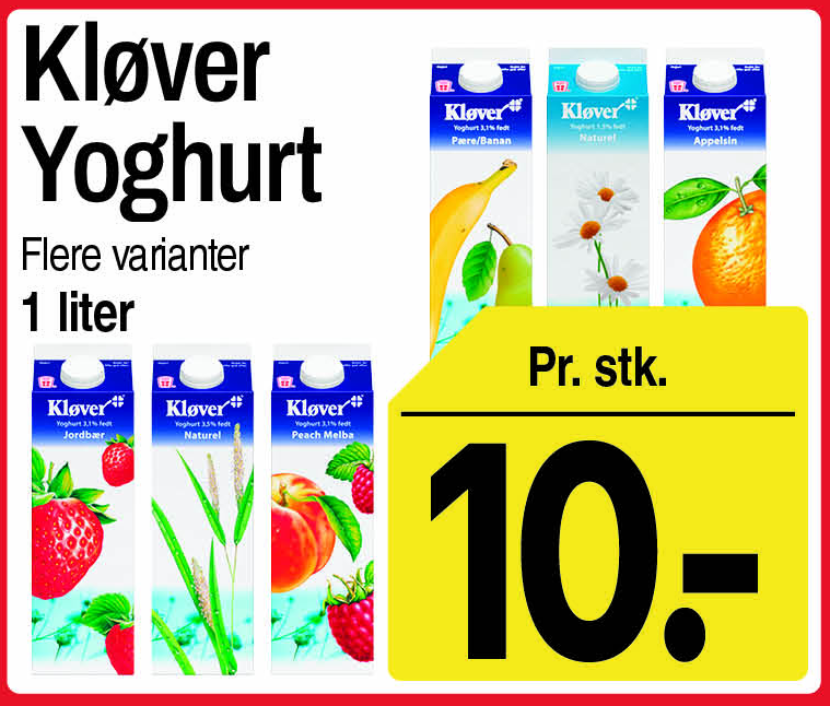 Kløver yoghurt, flere varianter