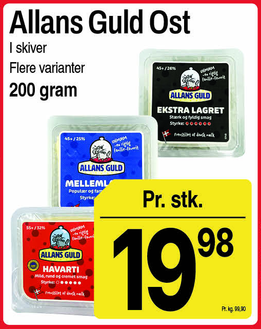 Allans Guld ost i skiver