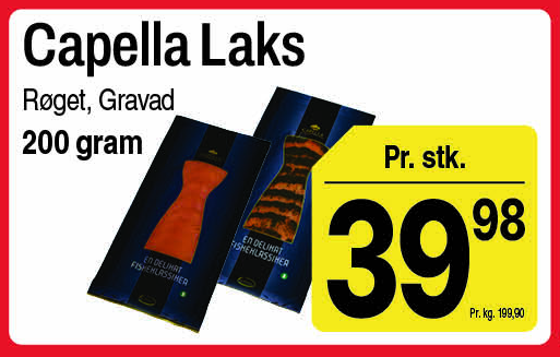 Capella laks, røget eller gravad