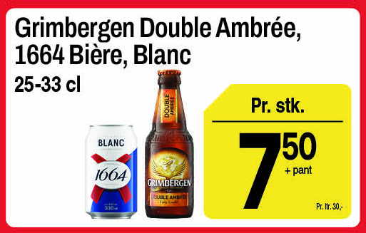 Grimbergen Double Ambrée eller 1664 Blanc
