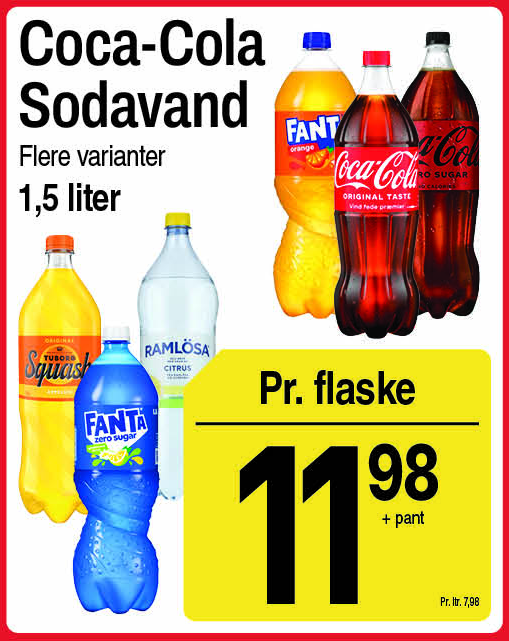Coca-Cola og sodavand, flere varianter