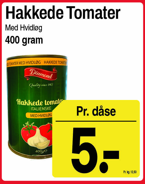Hakkede tomater med hvidløg