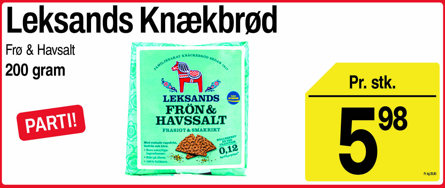Leksands knækbrød frø og havsalt