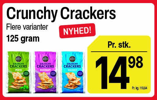 Crunchy Crackers, flere varianter