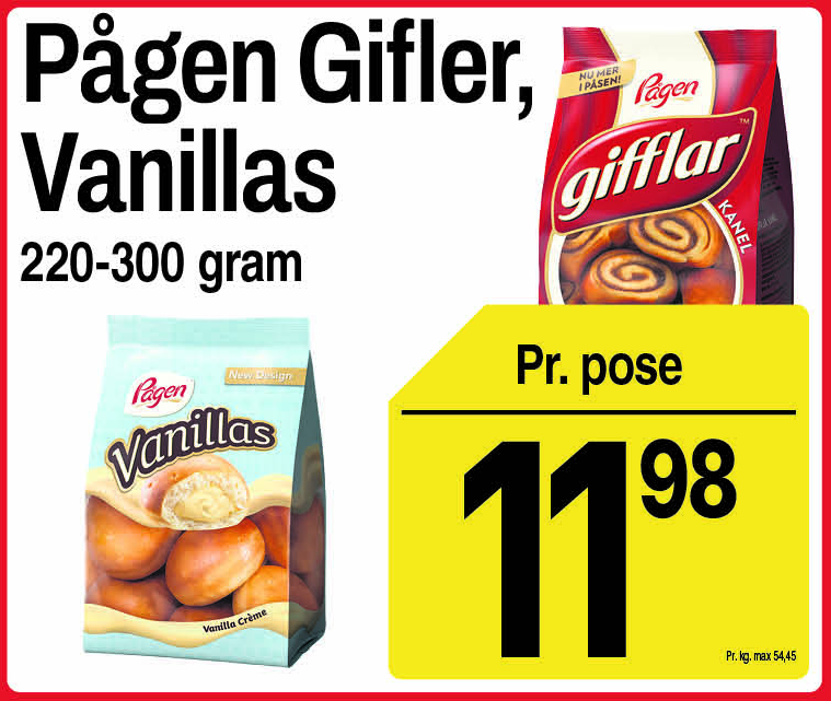Pågen Gifler eller Vanillas