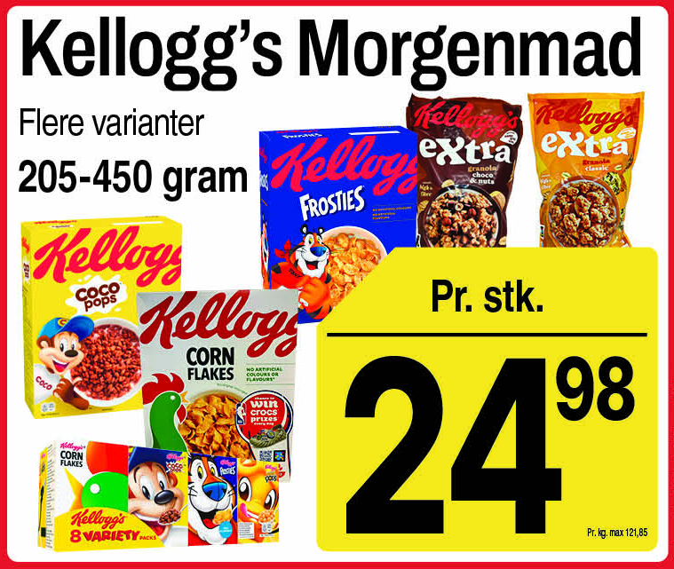 Kellogg's morgenmad, flere varianter
