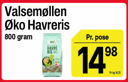 Valsemøllen øko havreris