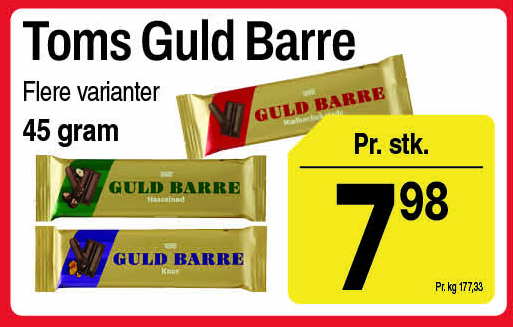 Toms Guld Barre, flere varianter