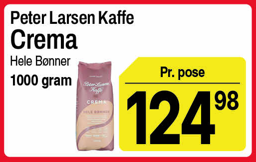 Peter Larsen Kaffe Crema hele bønner