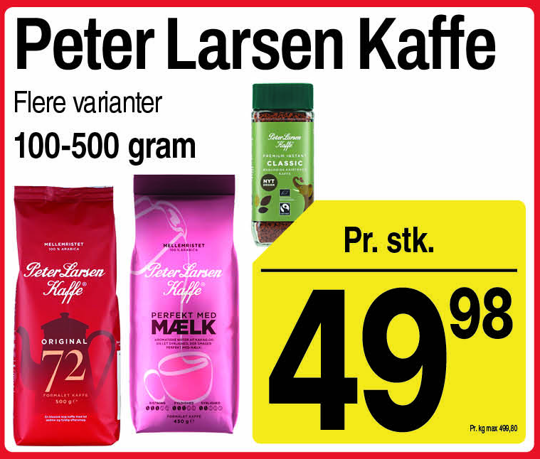 Peter Larsen kaffe, flere varianter